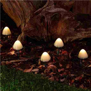 Forest Mushrooms Solar Lights Set of 12